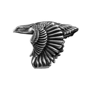 Solid Sterling Silver American Eagle Flying Motif Ring