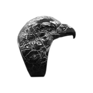 Solid Sterling Silver American Eagle Flying Motif Ring