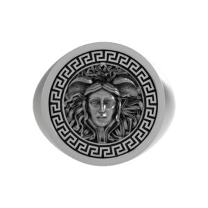 Solid Sterling Silver Greek Mythology Medusa Gorgon Ring
