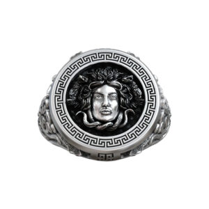 Solid Sterling Silver Greek Mythology Medusa Gorgon Ring