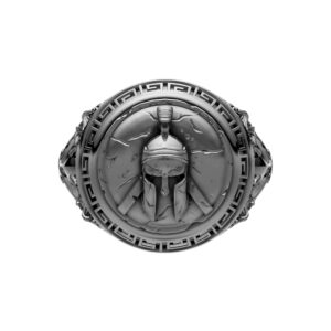 Solid Sterling Silver Greek Mythology Spartan Warrior Ring