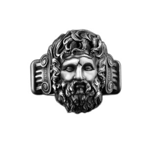 Solid Sterling Silver Greek Mythology the God Zeus Ring