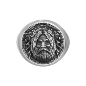 Solid Sterling Silver Greek Mythology the God Zeus Ring