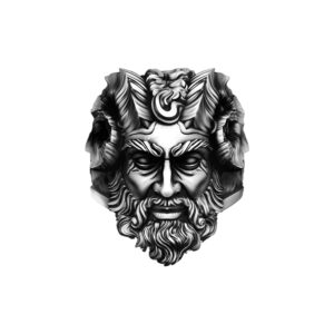 Solid Sterling Silver Greek Mythology the God Zeus Ammon Ring