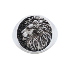Solid Sterling Silver Lion's Head Motif Ring