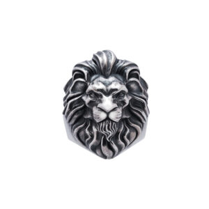 Solid Sterling Silver Lion's Head Motif Ring