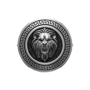 Solid Sterling Silver Lion's Head Motif Ring