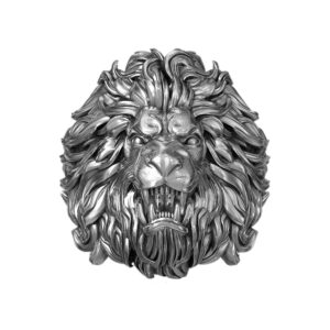 Solid Sterling Silver Lion's Head Motif Ring