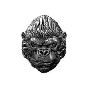 Solid Sterling Silver Gorilla's Head Motif Ring