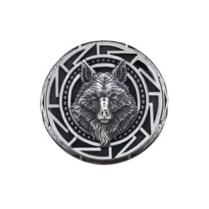 Solid Sterling Silver Wolf's Head Gothic Motif Ring