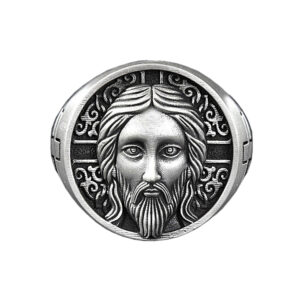 Solid Sterling Silver the Jesus Christ, Christian's Faith Ring