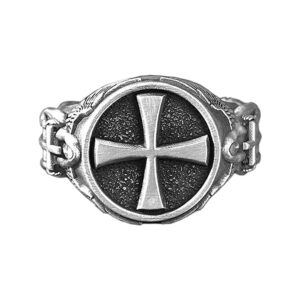 Solid Sterling Silver Knights Of Templar Cross Christian's Faith Ring