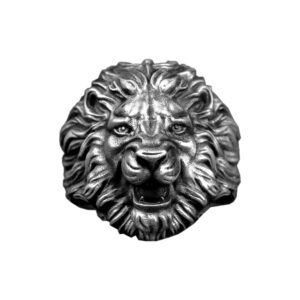 Solid Sterling Silver Lion's Head Realistic Motif Ring