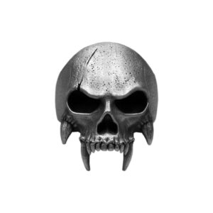 Solid Sterling Silver Vampire Skull's Head  Gothic Motif Biker Ring