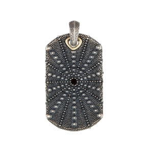 David Yurman Sterling Silver Natural Collection Sea Urchin Dog Tag Pendant