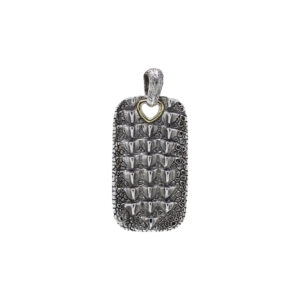 David Yurman Sterling Silver Natural Collection Alligator Dog Tag Pendant