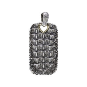 David Yurman Sterling Silver Natural Collection Alligator Dog Tag Pendant