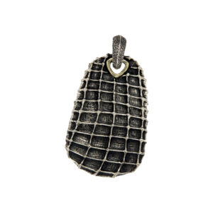 David Yurman Sterling Silver Natural Collection Seahorse Dog Tag Pendant
