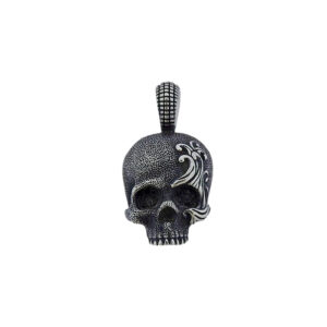 David Yurman Sterling Silver Waves Collection Skull Pendant